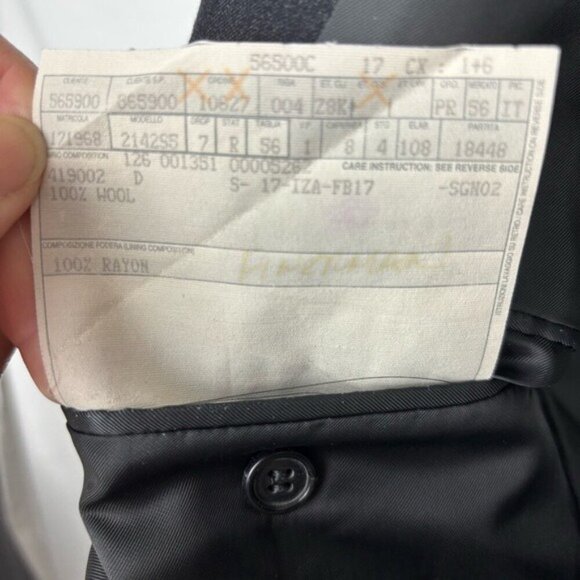 Ermenegildo Zegna Saks Fifth Ave Black Single Button Men’s Luxury Wool Blazer 56 - Picture 6 of 11